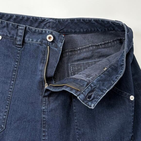 Sundance Dark Wash Denim Midi Skirt Size 6 Blue - Picture 3 of 7